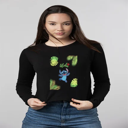 CAMISETA STItCH ALOHA MANGA LARGA