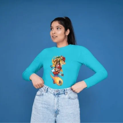 CAMISETA MARIO Y BOWSER MANGA LARGA