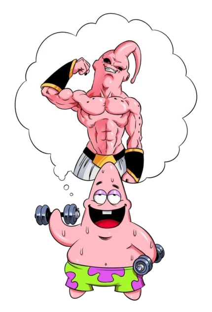 Camiseta Patricio & Majin Buu Fitness