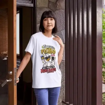 camiseta felicidad en redes