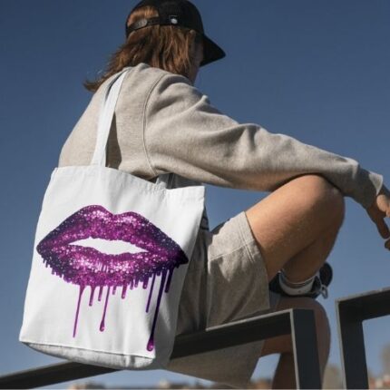 Tote Bag Labios Púrpura