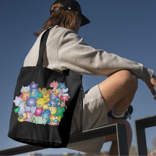 tote bag manada gatuna Tote Bag La Fila de Gatos