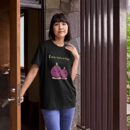 camiseta negra hasta la figa