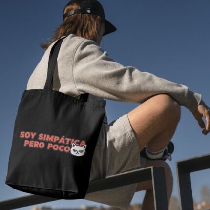 tote bag poco simpatica negra